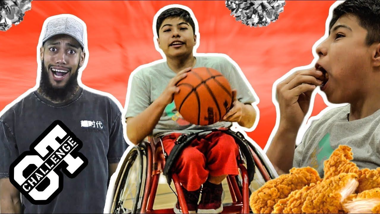 Wheelchair Hooper DROPS BUCKETS In First Ever Fan Overtime Challenge! BODIES The KYRIE CHALLENGE ?